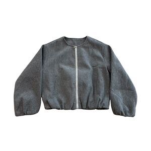 Talakeno Gathered Waist Bomber Jacket Size M